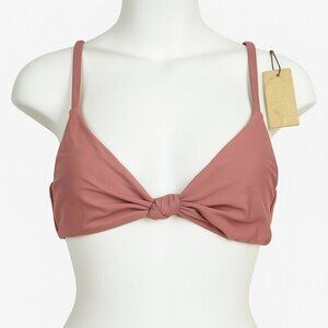 Thaikila Dusty Rose Knot Bralette Bikini Top M NWT